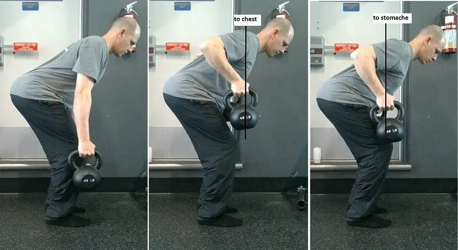 how to do the Two Arm Kettlebell Row https://get-strong.fit/Two-Arm-Kettlebell-Row-Exercise-Guide/Exercises